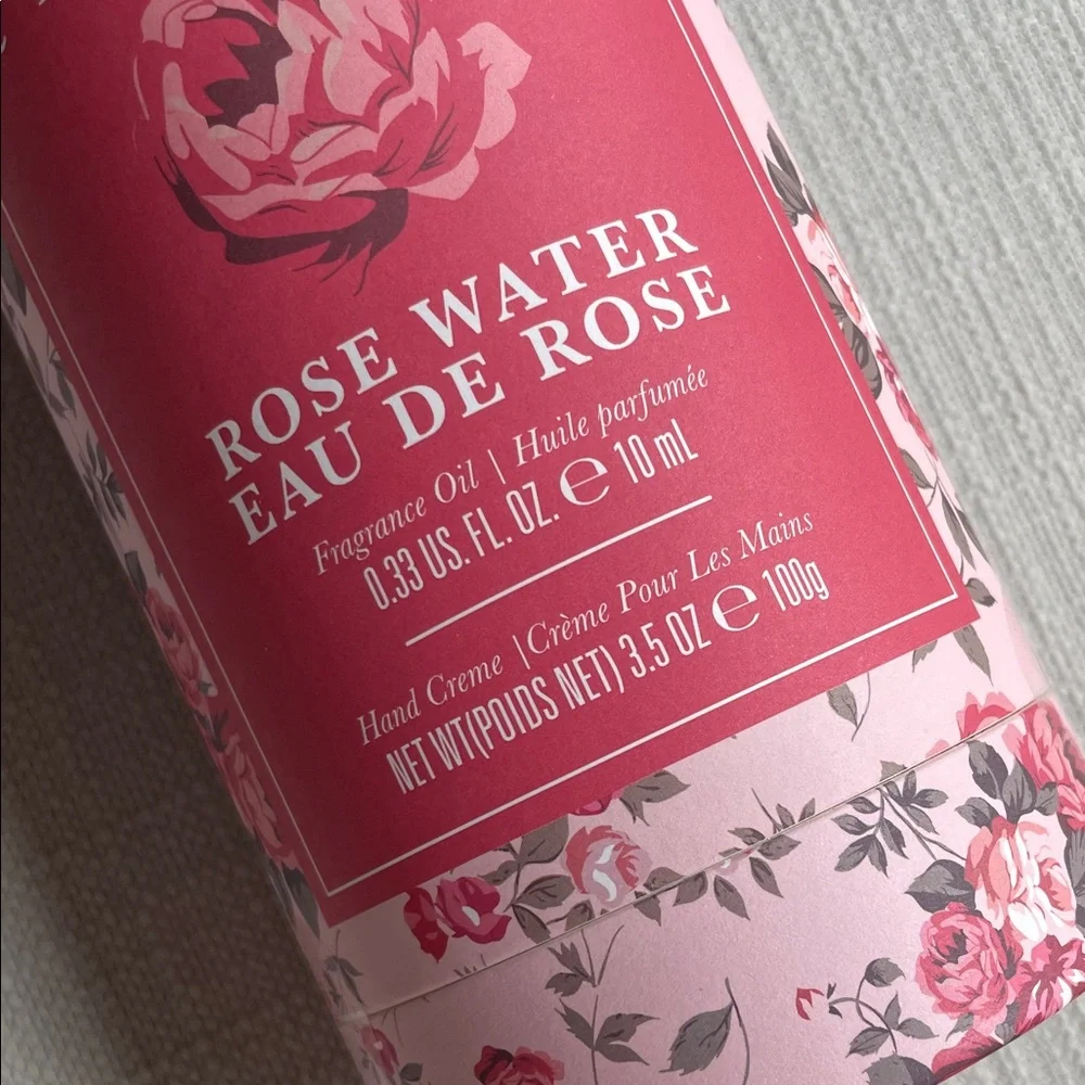 Crabtree & Evelyn Rose Water fragrance oil hand therapy gift Set